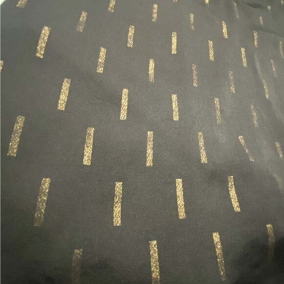 Express Top Size Medium Shirt Blouse Black Gold Satin tie back Tank - Picture 4 of 13